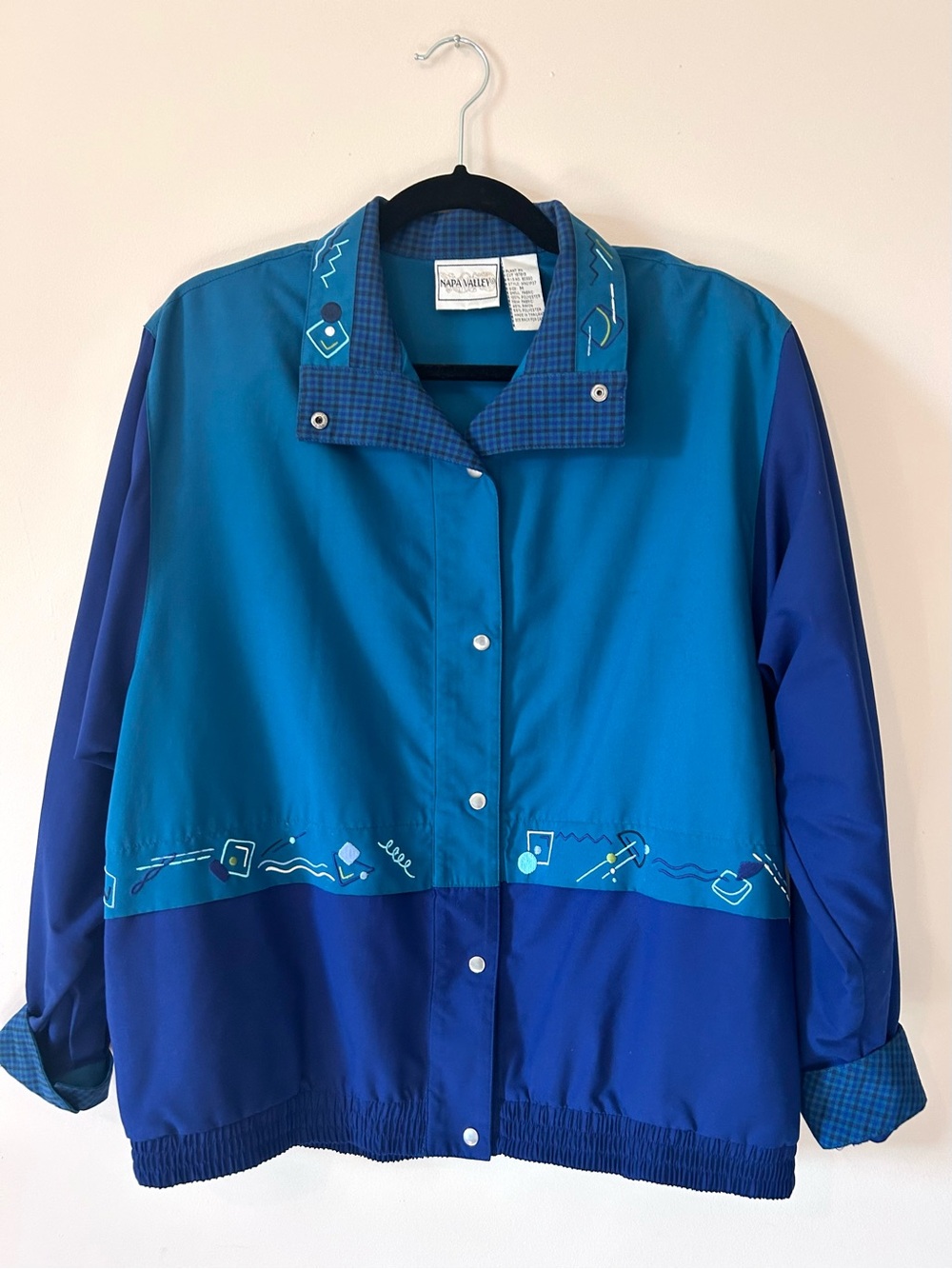 Vintage 80s/90s Napa Valley Colorblock Jacket - Size M